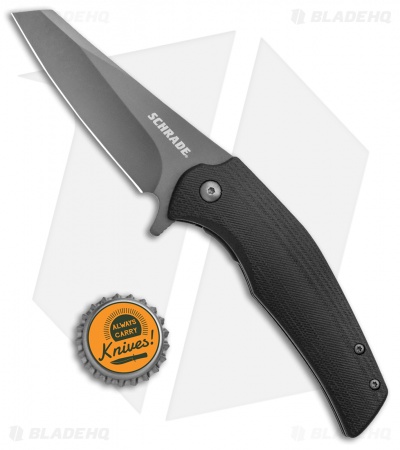 Schrade Torsion Liner Lock Knife Black G-10 (3.5" Black)