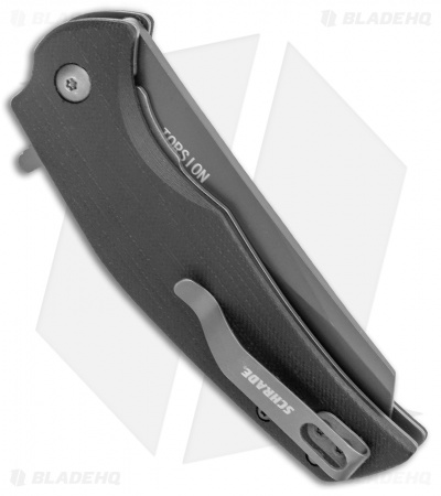 Schrade Torsion Liner Lock Knife Black G-10 (3.5" Black)