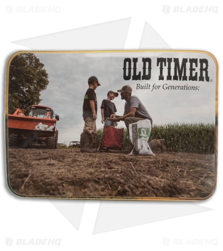 Schrade Old Timer Sharpfinger 3-Piece Knife Set Burl Wood w/Gift