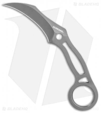 Schrade SCH111 Karambit Fixed Blade Neck Knife (3" Gray)