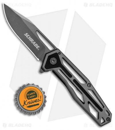 Schrade Cage Skeletonized Frame Lock Knife Gray (2.75" Gray)1084283