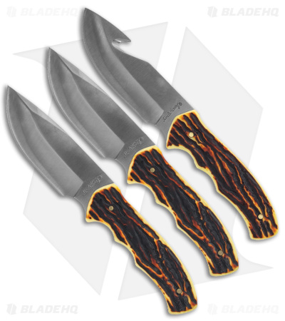 uncle品 Schrade Uncle Henry 3 Piece Fixed Blade Knife Combo Blade HQ