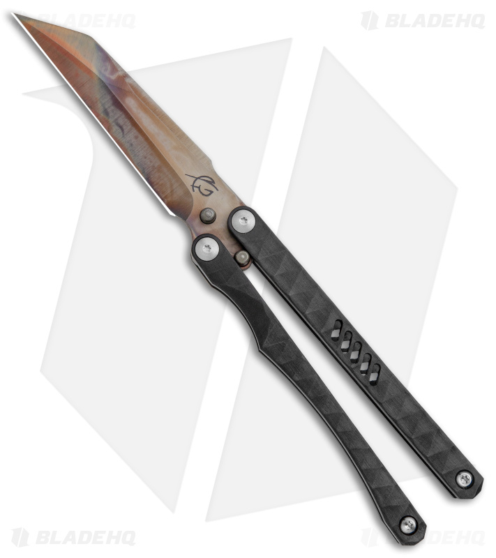 Scorpion 6 Knives Nitro-V Balisong Butterfly Knife Sculpted Ti (3.5" Loki)