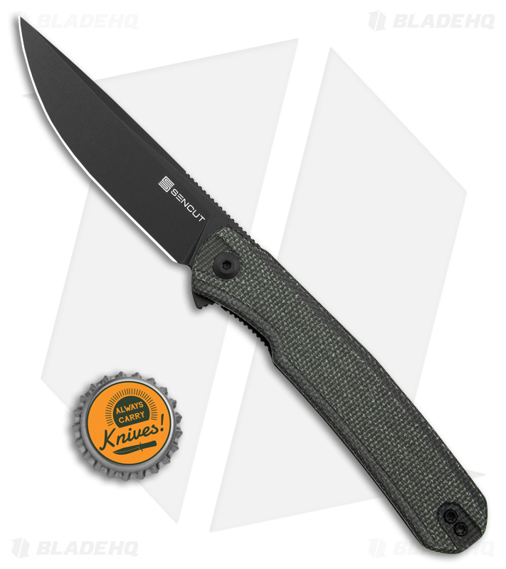 SENCUT Scitus Liner Lock Green Micarta (BSW) - Blade HQ