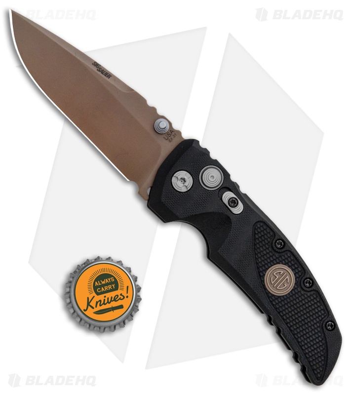 Hogue Sig Sauer EX-01 Tactical Folding Knife Black G-10 (3.5" FDE) 36170