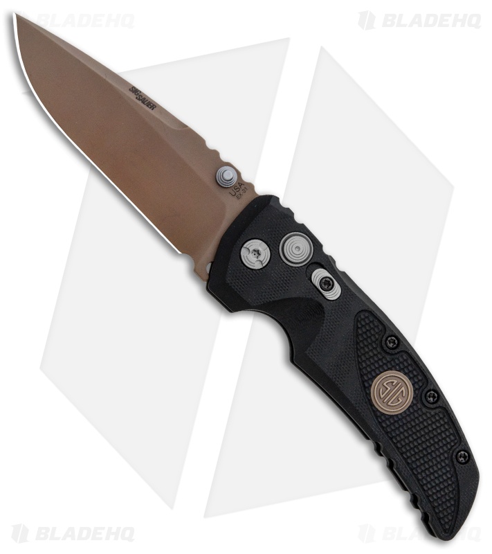 Hogue Sig Sauer EX-01 | Black G-10 Folding Knife | FDE Drop Point