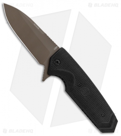 Hogue Sig Sauer EX-02 | FDE Spear Point Flipper Knife | Black/Gray