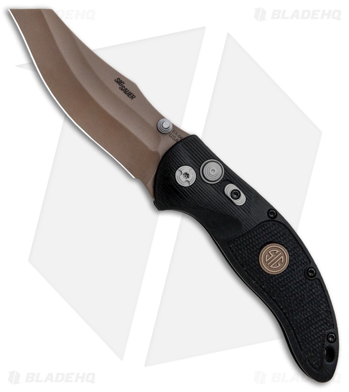 Hogue Sig Sauer EX-04 | FDE Wharncliffe Folding Knife | Black G-10