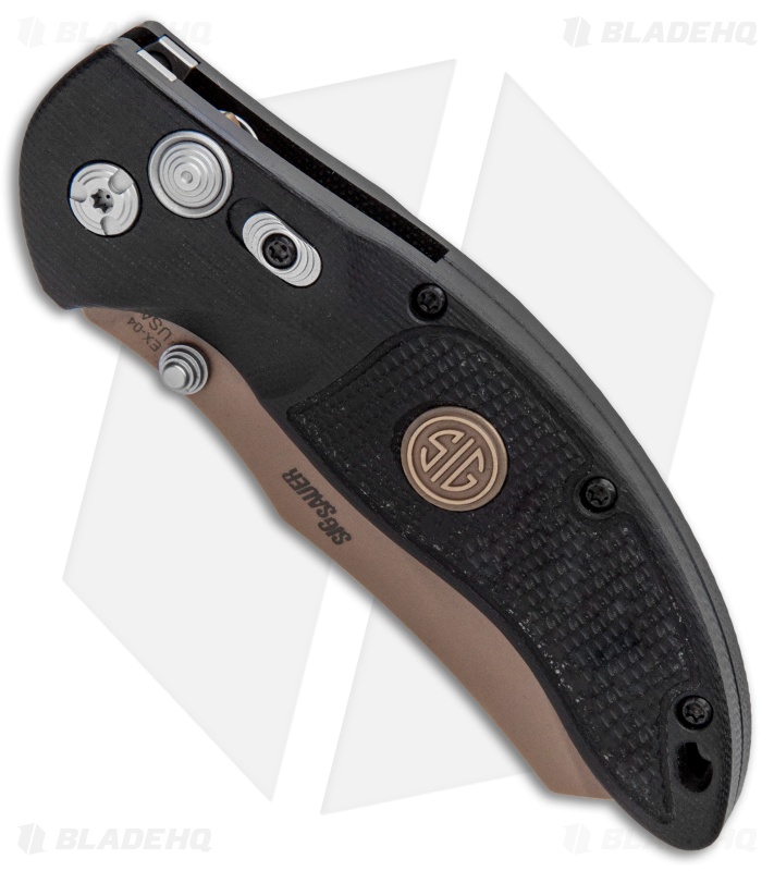 Hogue Sig Sauer EX-04 Wharncliffe Folding Knife Black G-10 (3.5" FDE) 36460