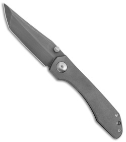 Simeon Custom Knives ThumbTo Frame Lock Knife Titanium (3.4" Smoke) 