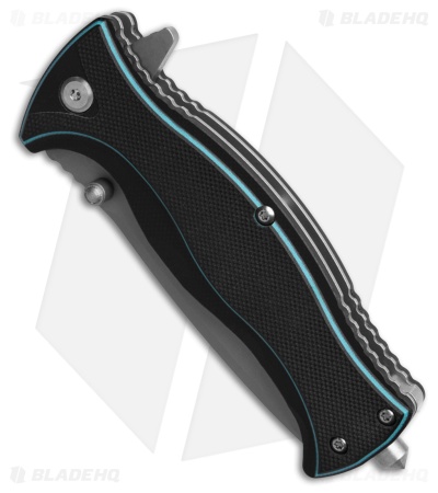 Smith & Wesson Officer Spring Assisted Knife Black/Blue G-10 (3.2" Satin Serr)
