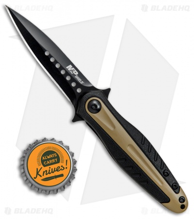 M&P Shield Dagger Liner Lock Knife Gray/Tan (2.6" Black) 1085894