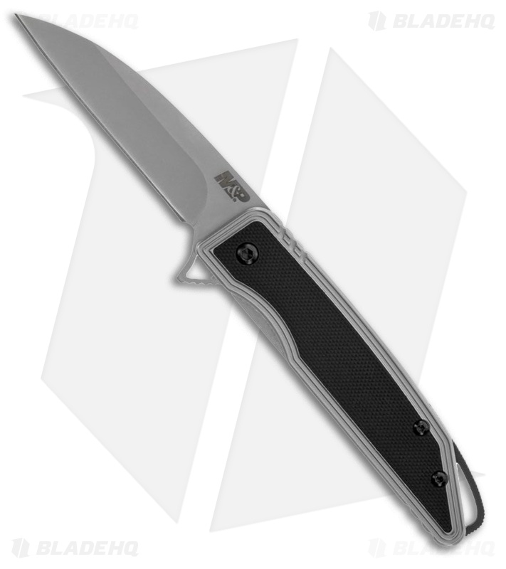 Smith & Wesson Sear Spring Assisted Knife Black Steel + Black G-10 (3" Satin)