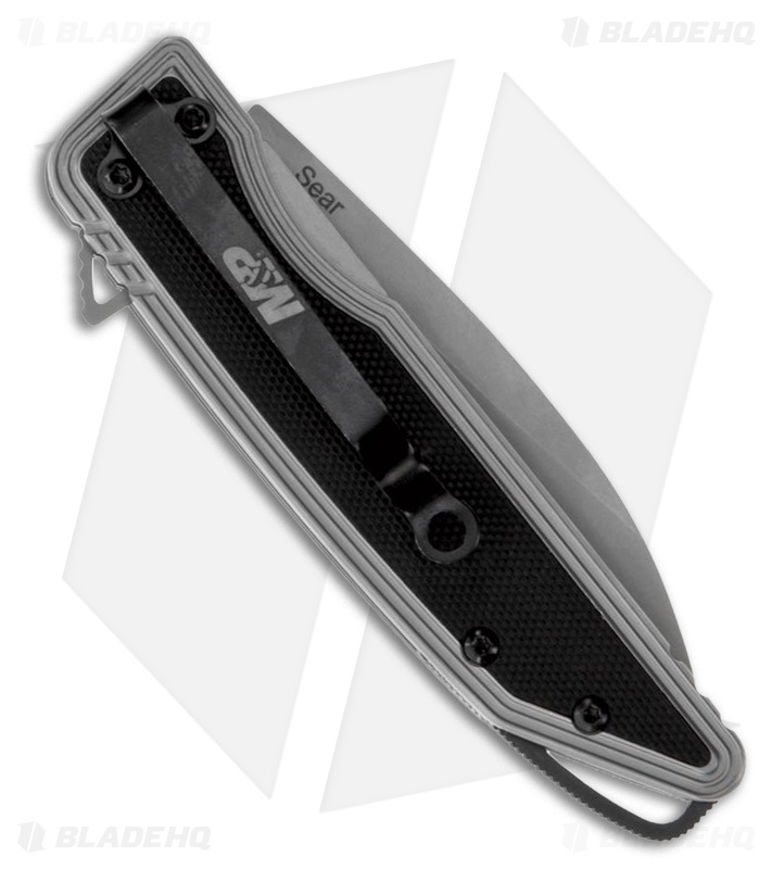 Smith & Wesson Sear Spring Assisted Knife Black Steel + Black G-10 (3" Satin)
