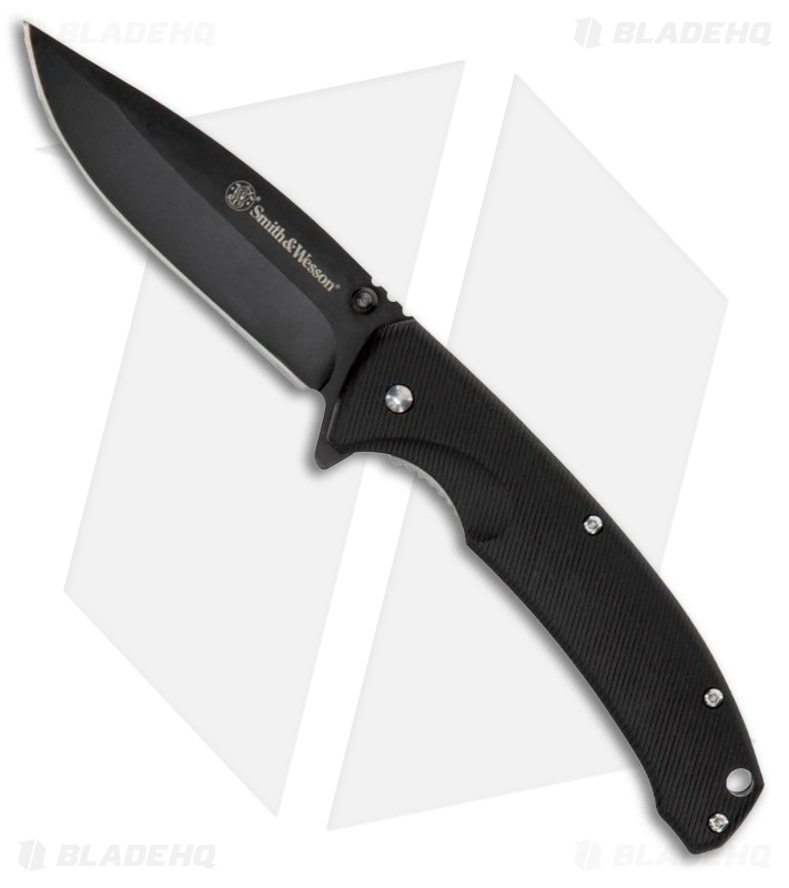Smith & Wesson Velocite Spring Assisted Knife Black Polymer (3.5" Black)