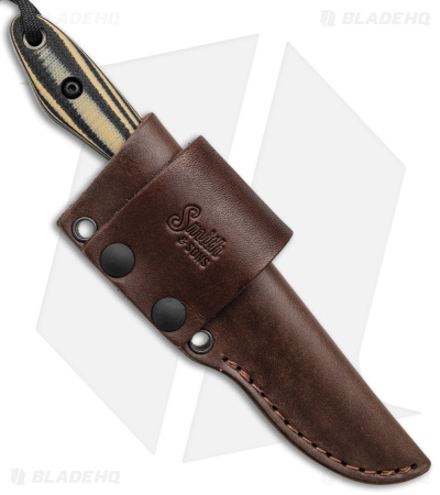 Smith & Sons Spur Fixed Blade Knife Black/Tan G-10  (3.37" Stonewash)