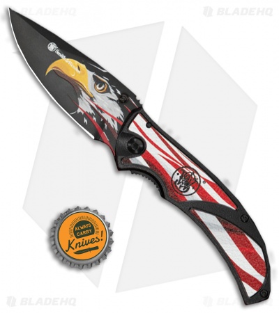Smith & Wesson America's Heroes Linerlock Knife Eagle w/Gift Tin 1122652