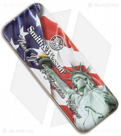 Smith & Wesson America's Heroes Linerlock Knife Eagle w/Gift Tin 1122652