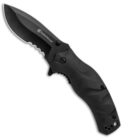 Smith & Wesson Black Ops Recurve Spring Assisted Knife (3.25" Black)