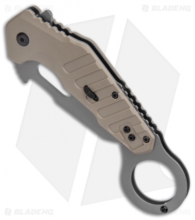 Smith & Wesson M&P Spring Assisted Extreme Ops Karambit Knife FDE G-10 (3" Gray)