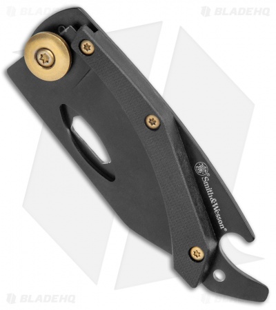 Smith & Wesson Multi-Tool Folding Knife Black Stainless Steel (2.1" Black)