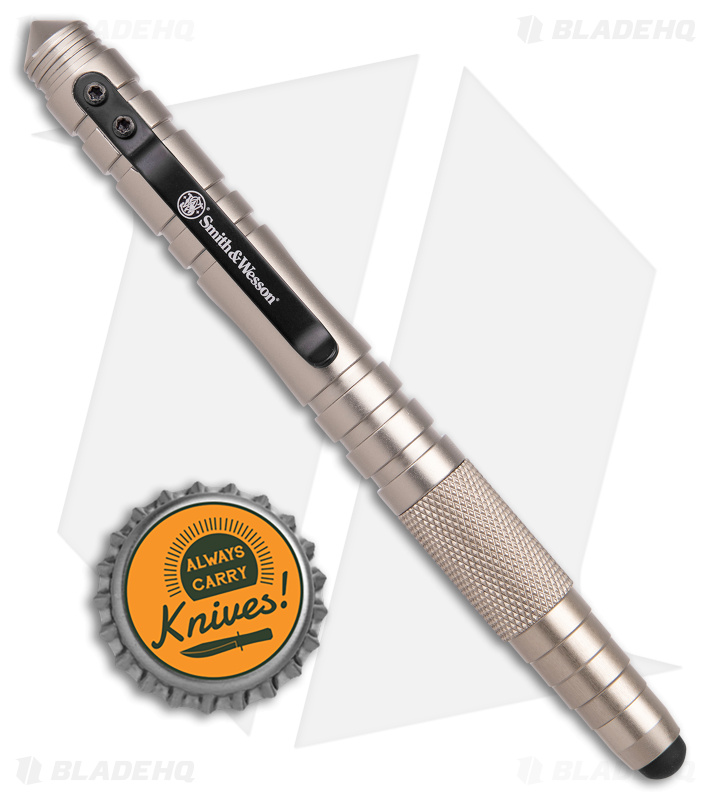 Smith & Wesson Tactical Pen + Stylus Silver Aluminum SWPEN3S