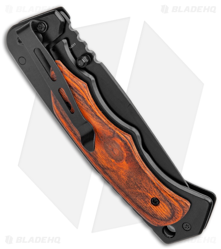 Smith & Wesson Frame Lock Knife Wood (3.4" Black)