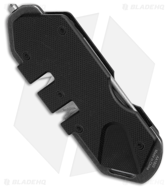 Smith's Sharpeners PP1 Tactical Sharpener - Black G-10 + Stainless Steel