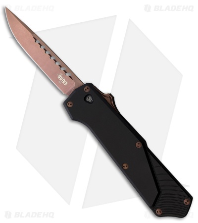 Southern Grind Arachnid OTF Automatic Knife Black Aluminum (3.25" Bronze)