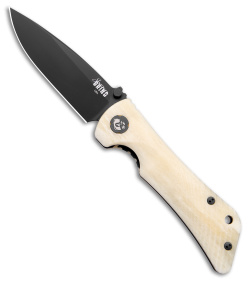 Southern Grind Spider Monkey Liner Lock Knife White Bone (3.25" Black)