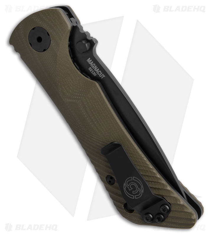 Southern Grind Spider Monkey MagnaCut Liner Lock Knife Green G-10 (3.25" Black)
