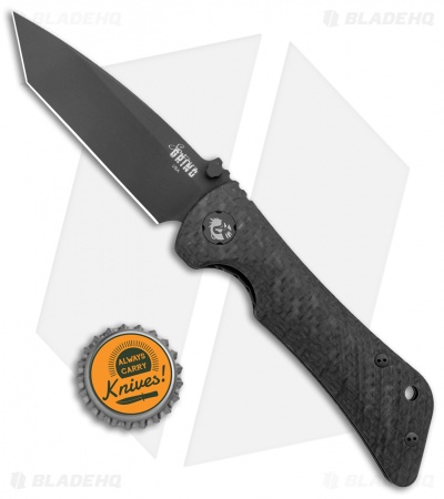 Southern Grind Spider Monkey Tanto Liner Lock Knife Glow CF (3.25" Black)