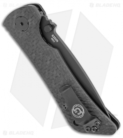 Southern Grind Spider Monkey Tanto Liner Lock Knife Glow CF (3.25" Black)