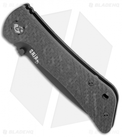 Southern Grind Spider Monkey Tanto Liner Lock Knife Glow CF (3.25" Black)