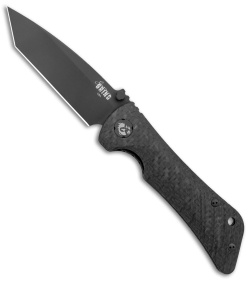 Southern Grind Spider Monkey Tanto Liner Lock Knife Glow CF (3.25" Black)