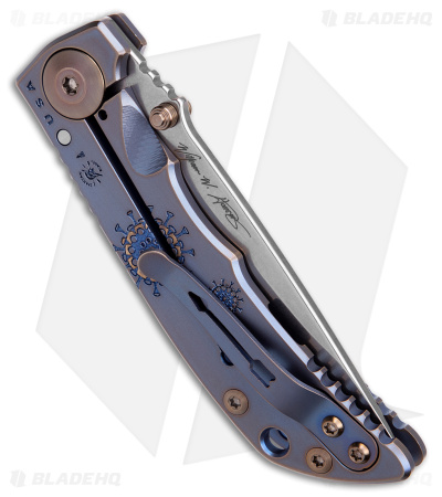 Spartan Blades Harsey Frame Lock Knife Spec Ed Plague Dr. Blue Ti (3.25" SW)