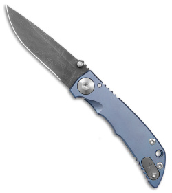 Spartan Blades Harsey Folder Frame Lock Light Blue Custom (3.25" Damascus)