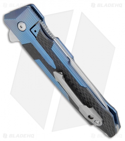 Spartan Blades Kranos Folding Knife Blue Ti/Carbon Fiber (3.3 " Stonewash)