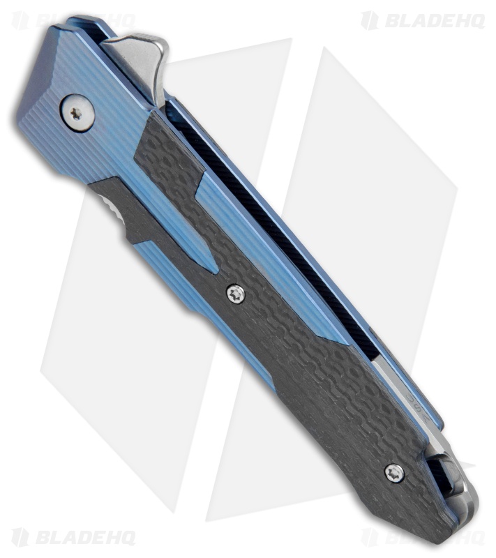 Spartan Blades Kranos Folding Knife Blue Ti/Carbon Fiber (3.3 " Stonewash)