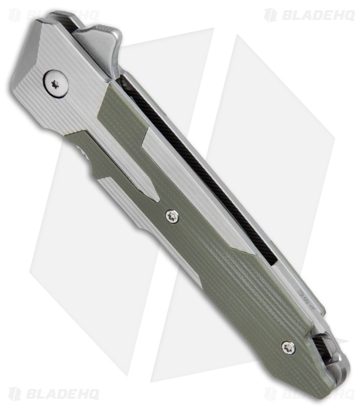 Spartan Blades Kranos Folding Knife Ti/Green G-10 (3.3" Stonewash)