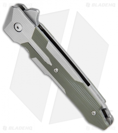 Spartan Blades Kranos Folding Knife Ti/Green G-10 (3.3" Stonewash)