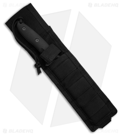 Spartan Blades Moros Fixed Blade Knife Black CE Canvas Micarta (5.25" Black)