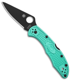 Spyderco S30V Delica 4 Lightweight Lockback Tantalizing Teal (2.88" BLK) *DISC*