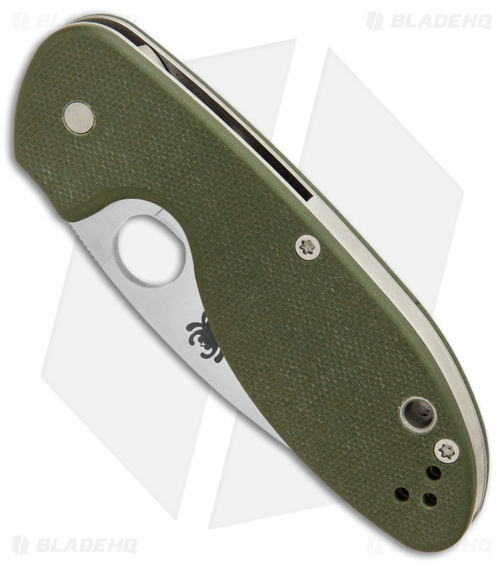 Spyderco Efficient Liner Lock Knife Green G-10 (3" Satin Serr) C216GPSGR