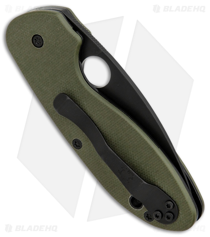 Spyderco Efficient Liner Lock Knife Green G-10 (3" Black) C216GPGRBK
