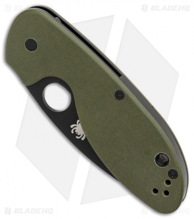 Spyderco Efficient Liner Lock Knife Green G-10 (3" Black) C216GPGRBK