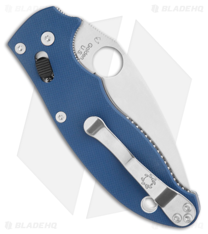 ローマン2 Spyderco Manix 2 Knife - Ball Bearing Lock | Black + Satin | Blade HQ