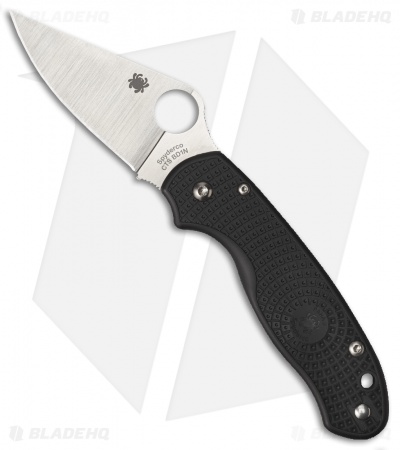 Spyderco Para 3 Lightweight Black Pocket Knife Satin Blade