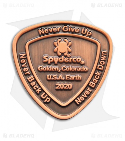 Spyderco SpyderCoin 2020 Antique Bronze Triangle Coin