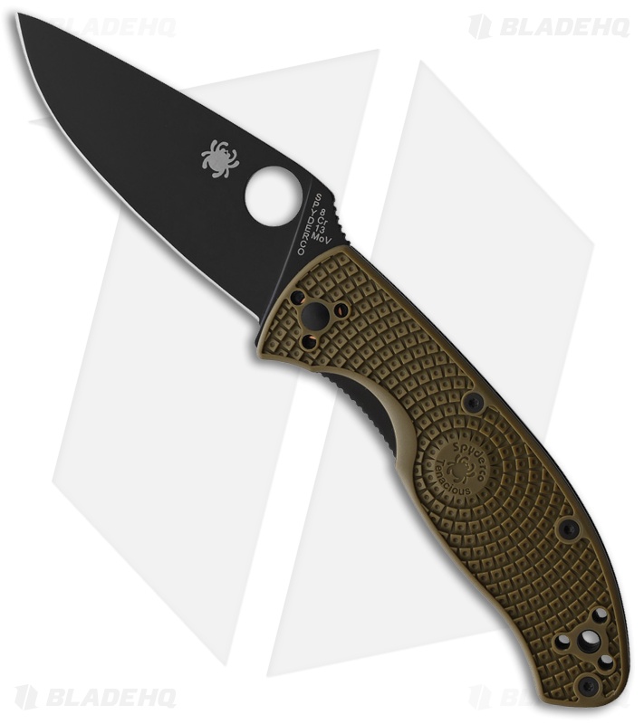 Spyderco Tenacious Lightweight Folding Knife OD Green FRN (3.4" Black)